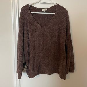 Brown Lucky Brand V Neck Sweater